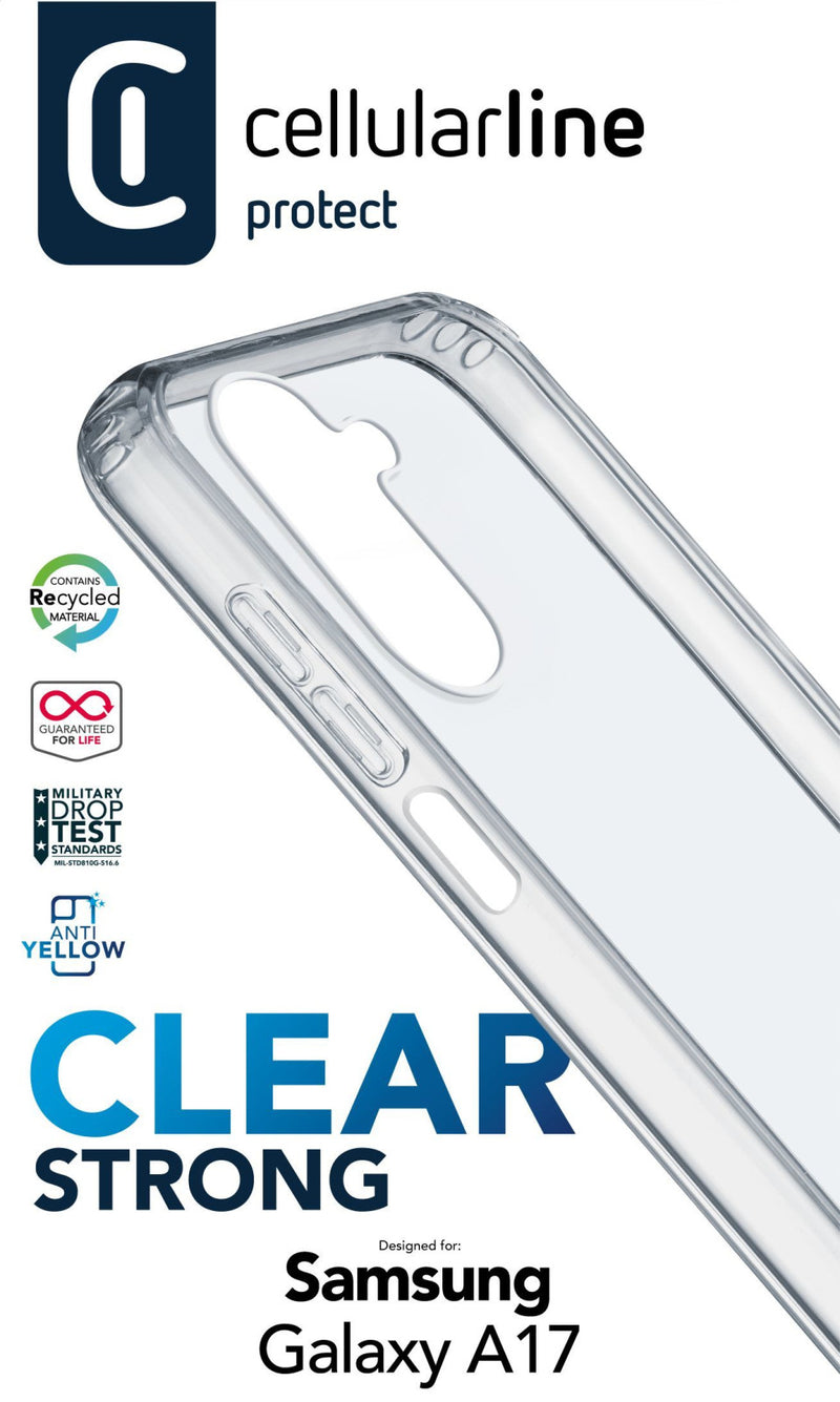 CellularLine Clear Strong Custodia Rigida Trasparente per Galaxy A17