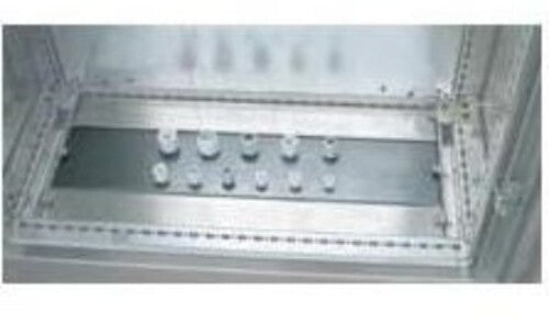 Flangia ingresso cavi con spazzole antipolvere per armadio rack 19" a pavimento