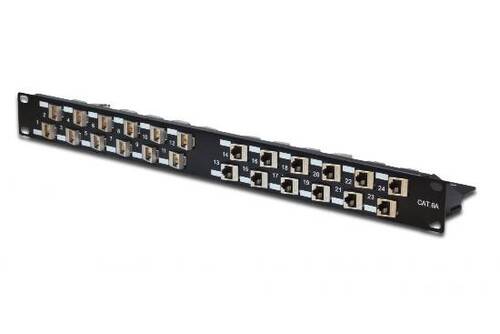 Pannello Patch Modulare Vuoto 19" non schermato - UTP - 24 Porte 8 Poli Rj45 per reti - 1 unita&
