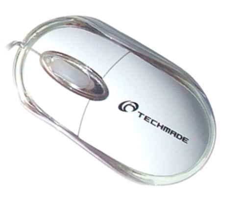Mouse ottico Techmade "COLOR" - 800Dpi - USB - 3 Tasti - Bianco