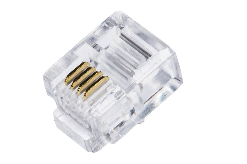 CONNETTORE PLUG TELEFONICO RJ11 6P4C (CONF.100PZ) (LKPL64)