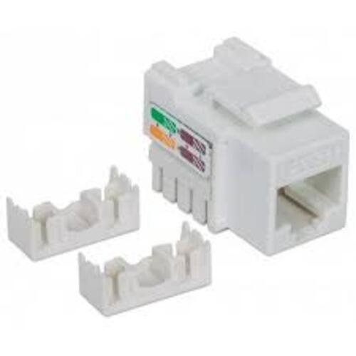 Frutto Keystone JACK RJ45 UTP Cat.5e - per Placche a muro - Bianco