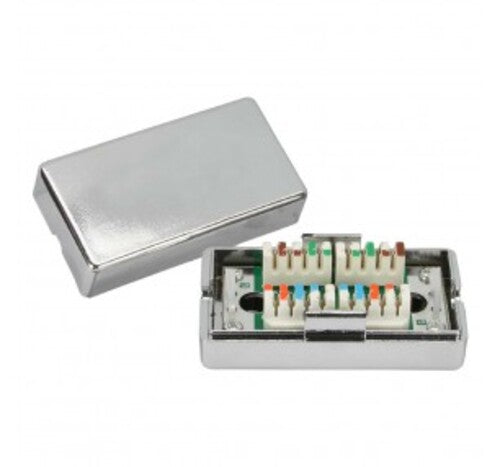 Box di giunzione CAT.5e STP in metallo - colore silver