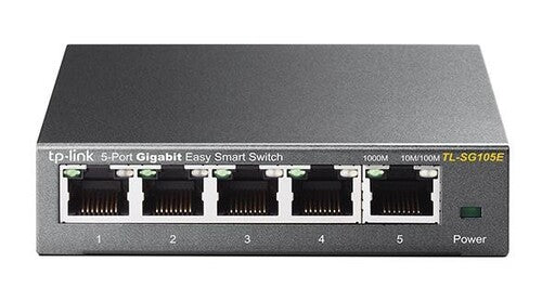 Switch TpLink SG105E - Desktop 5 porte gigabit RJ45 - Tecnologia a risparmio energetico fino al 75% - Semplice installazione
