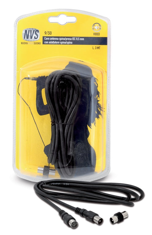 CAVO DI ANTENNA SPINA/PRESA IEC 9,5 MM - 3MT (9/30)