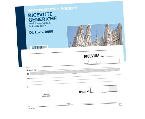 Blocco ricevute generiche - formato 10x16.8 - conf. 5 pezzi