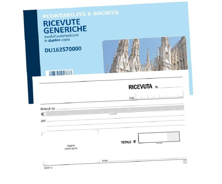 BLOCCO RICEVUTE GENERICHE 10X16,8 - 5 PEZZI