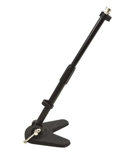 Supporto microfonico da tavolo con basamento in ghisa e possibilità di allungarsi da 30 a 44cm