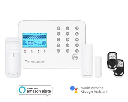 Kit Antifurto Wireless 10p Pro Homcloud WI-Fi + Gsm - Comandabile Da Pannello A Muro, Con Smartphone E Vocalmente