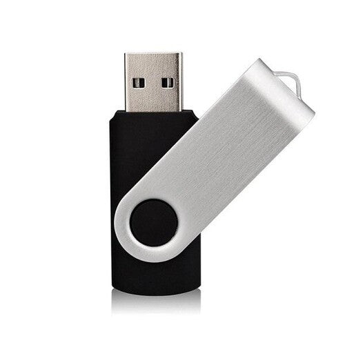 Memoria Pendrive 16 Gb - USB 2.0 - Colore Nero - Ideale per serigrafie