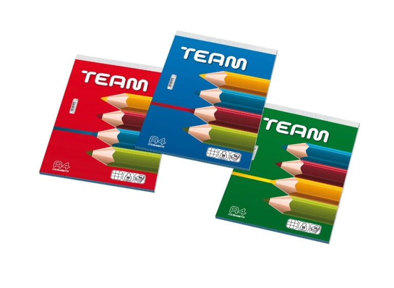 BLOCK NOTES A4 TEAM A PUNTO METALLICO 21x29 50FF (CONF. 10 PZ)