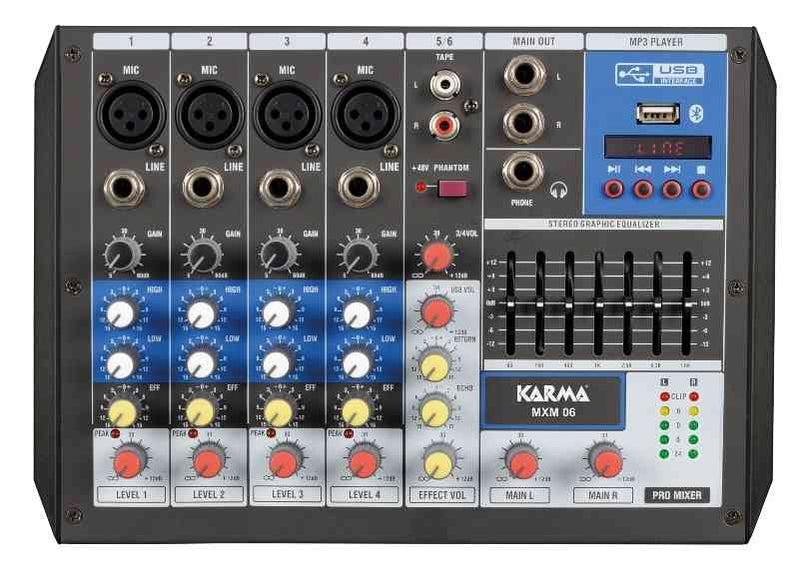 Mixer Professionale - Compatto E Completo - 6 Canali - Alimentabile Da Usb