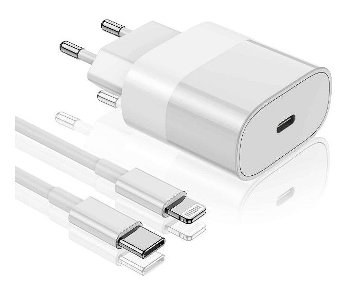 ADATTATORE CARICATORE IPHONE CAVO DA USB-C A LIGHTNING - 20W