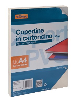 COPERTINE A4 QUADRANTI IN CARTONCINO PER RILEGATURE 230GR BLU (100FG) 38NIK011
