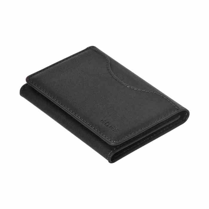 Wallet Portafoglio Etres Smart Classic Black - Cover Magnetica per Smartphone Apple - Piccolo e compatto - Nero