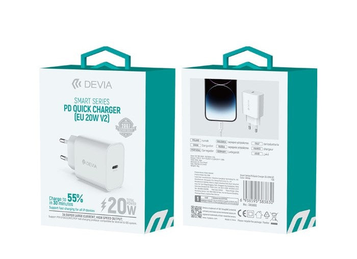Carica Batterie Uscita TypE-C - Carica Rapida - Pd 20 Watt
