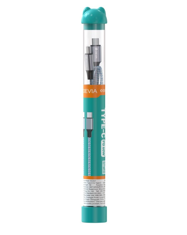 CAVO BUBBLE TIPO-C - C 3A 60W PER CARICA RAPIDA PD NERO (DETACC878B)