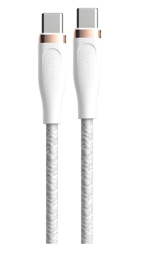 Cavo intrecciato Fast serie Star da C a Type-C PD 60W 1.5mt Bianco