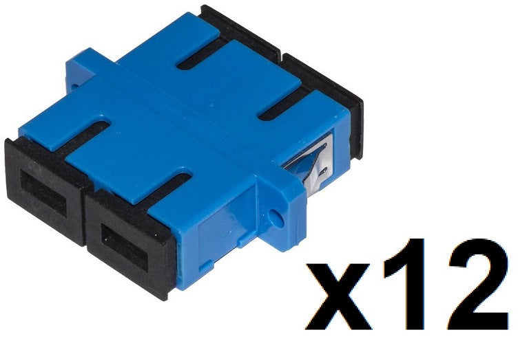 CONFEZIONE 12 ADATTATORI FIBRA OTTICA SC/SC SINGLEMODE DUPLEX (LKSCDS12)