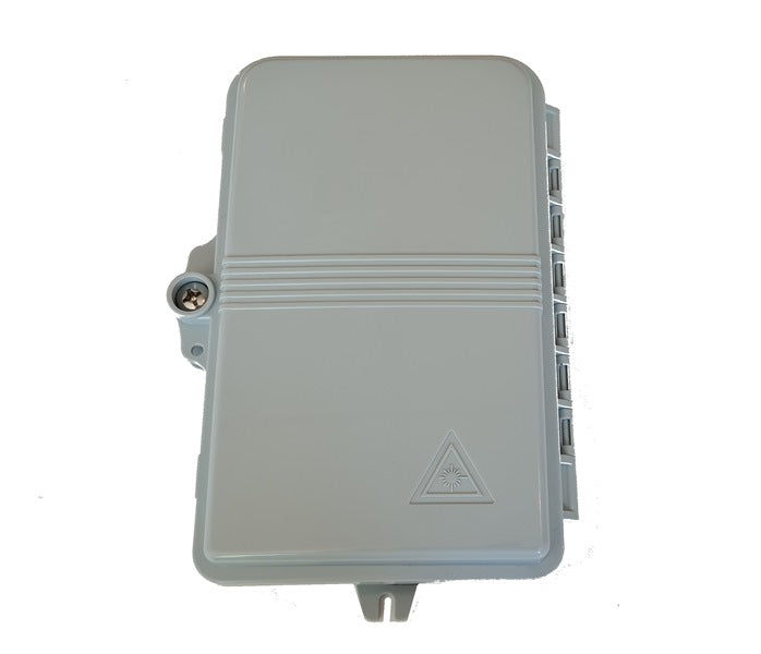 Box da esterno 4 porte (8 fibre) per connettori fibra ottica sc simplex o lc duplex - per applicazioni ftth ip67