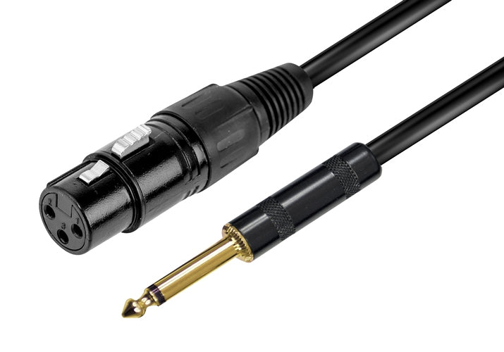 Cavo XLR F / Jack 6.3mm mono - 6mt