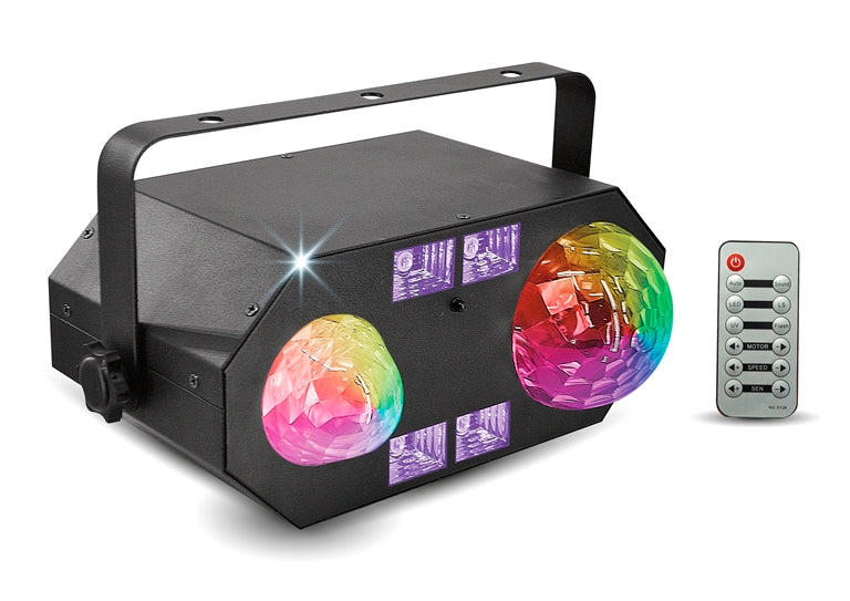 Effetto Luce 4 In 1 Dj Led252 - Effetto Luce Composto Da 4 Led Sia Uv Che Stroboscopici, 1 Effetto Waterwave Con Led Da 5w E 1 Effetto Luce A Sfera A