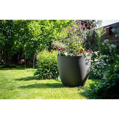Vaso da fiori - GARDEN ID - Phoenix Antracite - 60 x 56 cm - 100% Riciclato e Riciclabile - Resistente al gelo e ai raggi UV - Per esterni