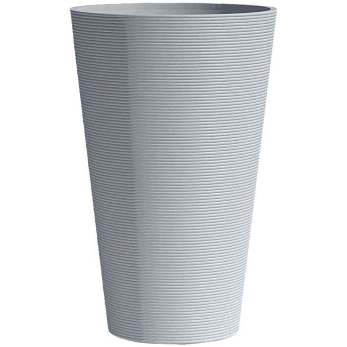Vaso da fiori alto - GARDEN ID - Green Care Sense Tall Blue stone - 55 cm - 10 anni di garanzia - 100% riciclato - Resistente ai raggi UV e al gelo