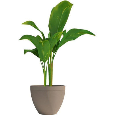 Vaso da fiori - GARDEN ID - Green Care Impact Taupe - 50 x 41 cm - Garanzia 10 anni - 100% riciclato - Resistente ai raggi UV/gel