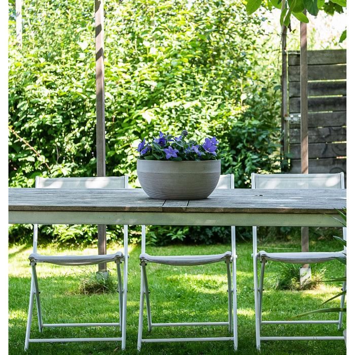 Bicchiere - GARDEN ID - Green Care Impact Blu-Grigio - 25 x 12 cm - Garanzia 10 anni - 100% riciclato - Resistente ai raggi UV/gel