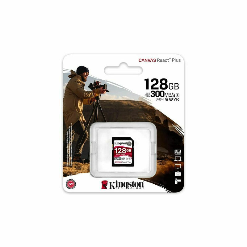 Scheda Di Memoria Micro SD con Adattatore Kingston SDR2/128GB 128 GB SDXC UHS-II 8K Ultra HD