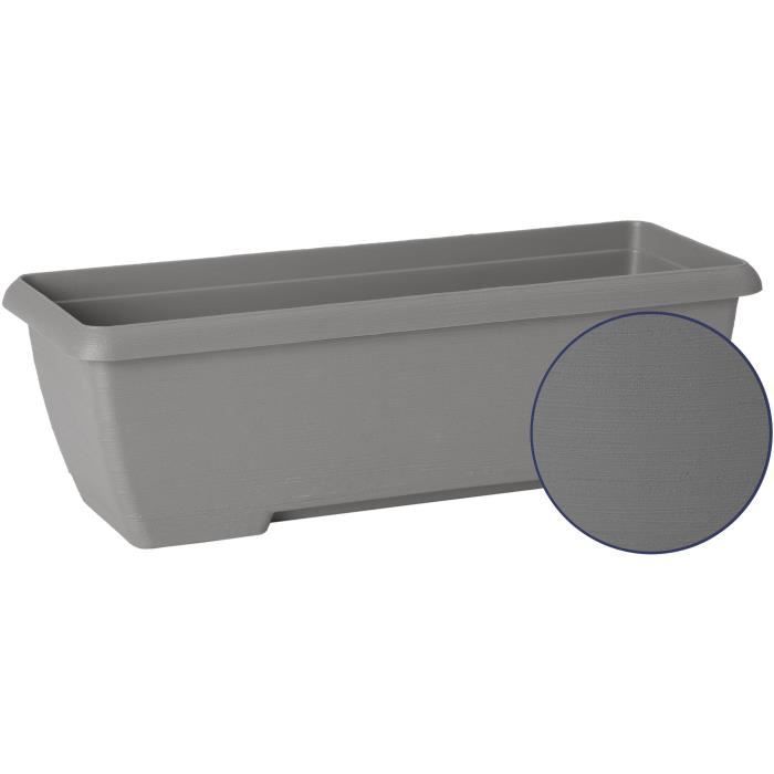 Jardiniere - GARDEN ID Teramo - Nero 60 cm - Durevolezza - Riserva idrica integrata - Riciclato e riciclabile al 100% - Volume per le piante