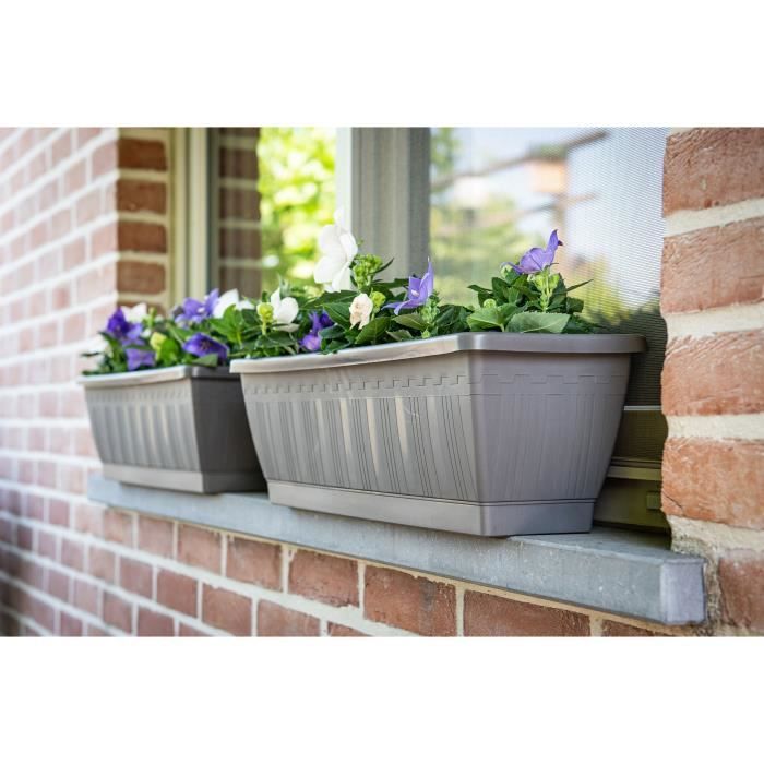 Jardiniere - GARDEN ID Terraflor - Antracite 60 cm - Durabilità - Riserva d&