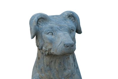 Biscottini Statua in pietra L45xPR55xH100 CM raffigurante border collie, Offerta Speciale