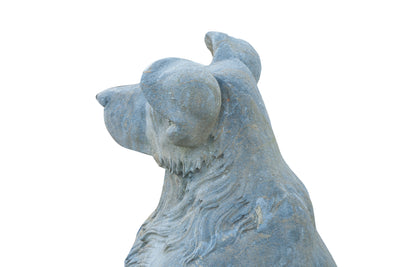 Biscottini Statua in pietra L45xPR55xH100 CM raffigurante border collie, Offerta Speciale