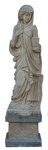 Biscottini Set statue quattro stagioni in pietra L56xPR56xH225 cm complete basi ciascuna