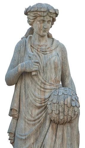 Biscottini Set statue quattro stagioni in pietra L56xPR56xH225 cm complete basi ciascuna