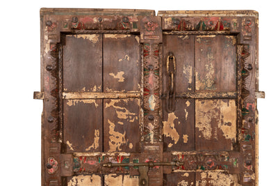 Biscottini Porta portone in legno massello e ferro da interno o da esterno vecchia e antica medievale scorrevole