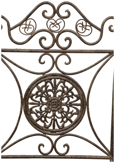 Biscottini Sedia in ferro battuto pieghevole da esterno da giardino da pranzo finitura ruggine anticata L39xPR39xH96 cm