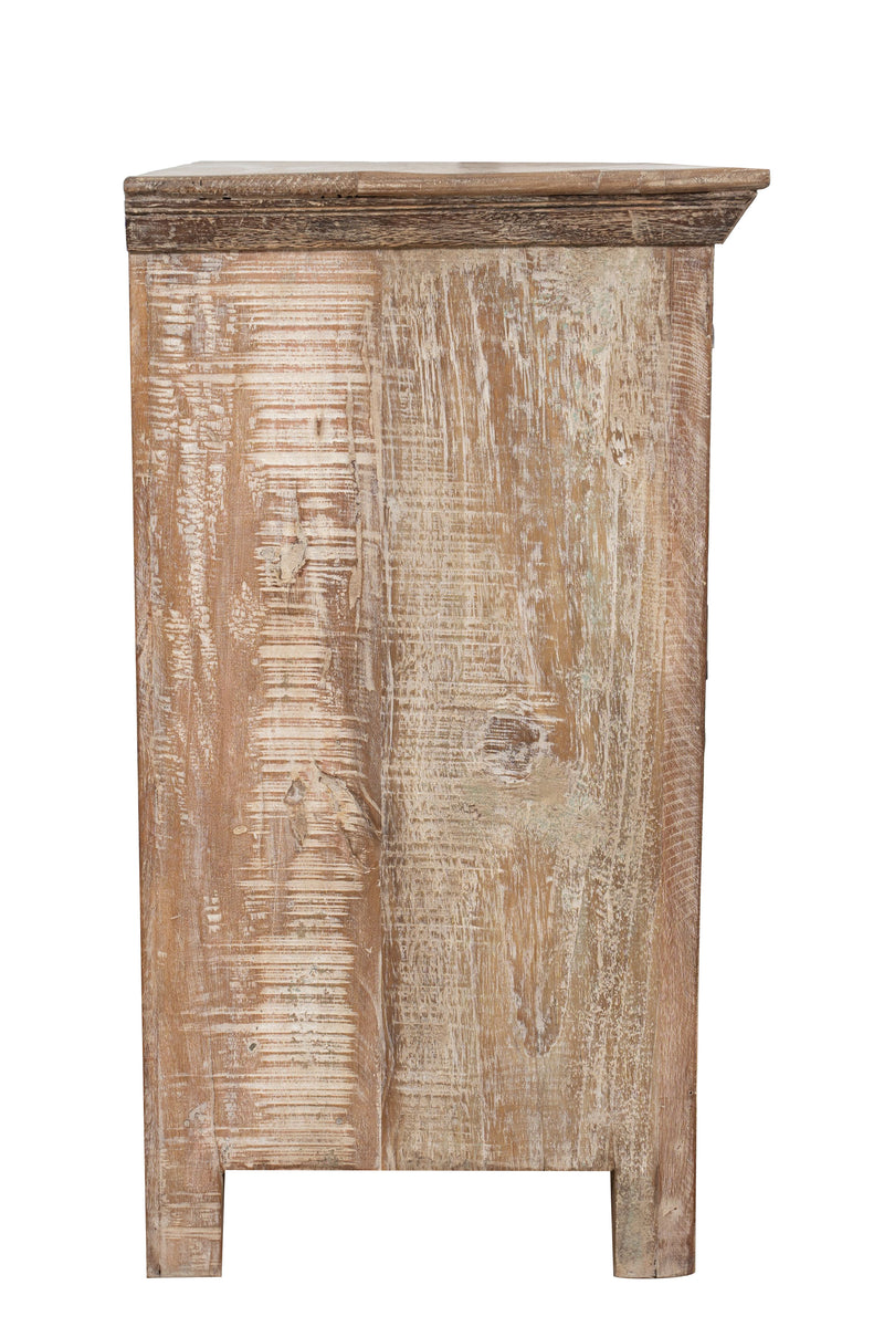 Biscottini Mobile credenzino porta TV in legno massiccio riciclato finitura anticata