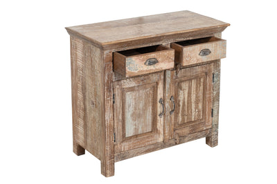 Biscottini Mobile credenzino porta TV in legno massiccio riciclato finitura anticata