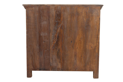 Biscottini Mobile credenzino porta TV in legno massiccio riciclato finitura anticata