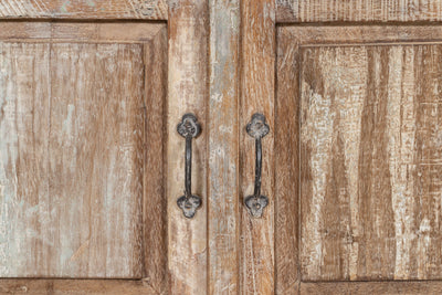 Biscottini Mobile credenzino porta TV in legno massiccio riciclato finitura anticata