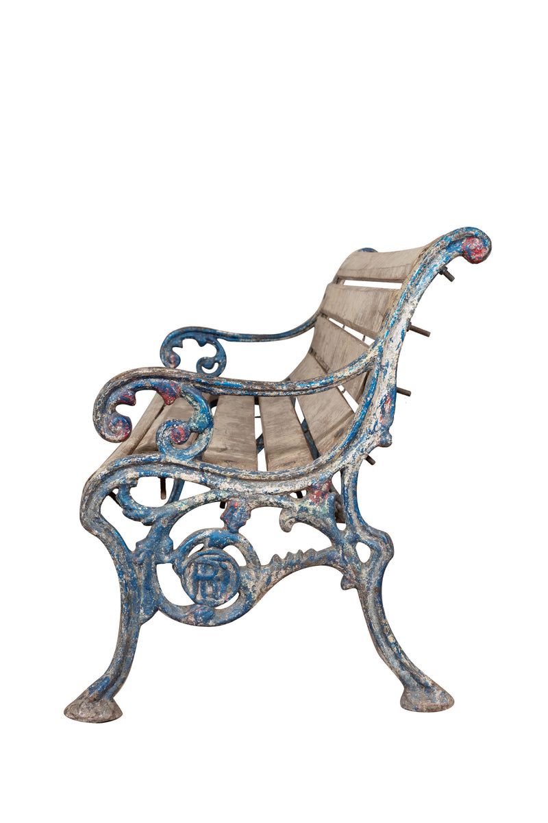 Biscottini Panchina in legno massiccio e ghisa Molto robusta stabile Offerta Speciale