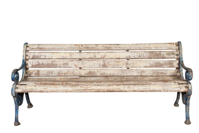 Biscottini Panchina in legno massiccio e ghisa Molto robusta stabile Offerta Speciale