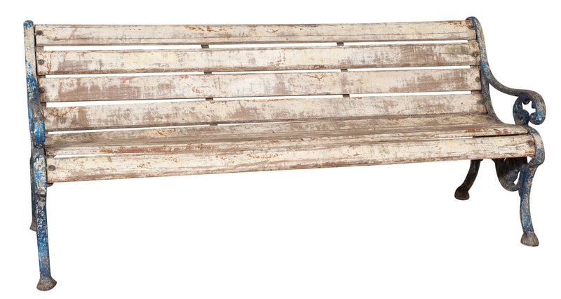 Biscottini Panchina in legno massiccio e ghisa Molto robusta stabile Offerta Speciale