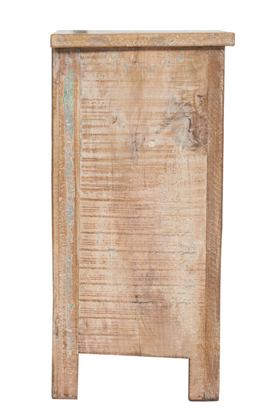 Biscottini Comodino in legno massiccio riciclato finitura anticata realizzato massello