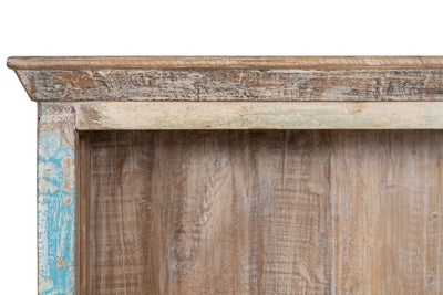 Biscottini Libreria in legno massiccio riciclato finitura anticata realizzata massello