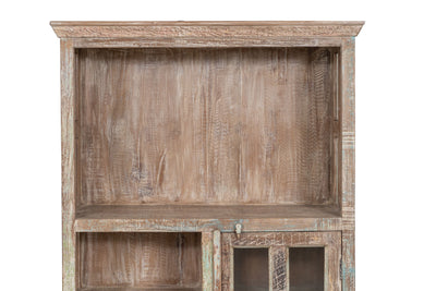 Biscottini Libreria in legno massiccio riciclato finitura anticata realizzata massello