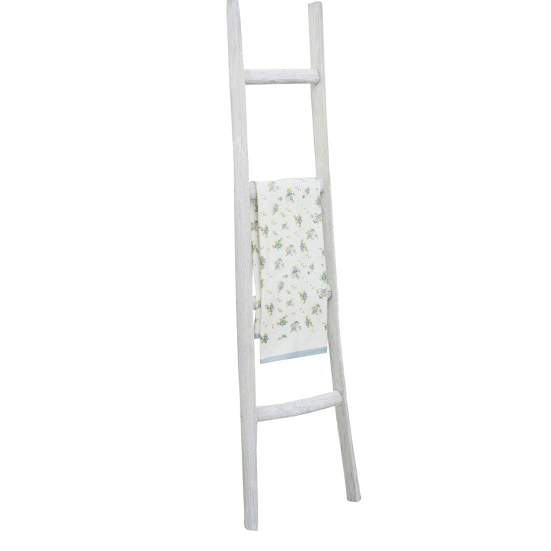 Biscottini Scala in legno finitura bianca anticata L40xPR8xH150 cm dimensioni Riproduce